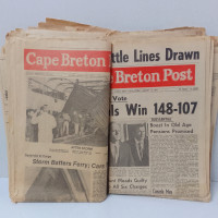 5 Cape Breton Post Newspapers from the 1970s