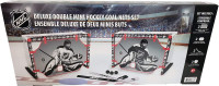 BRAND NEW Deluxe Double Mini Hockey Goal Nets Set for sale