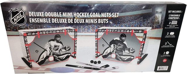 BRAND NEW Deluxe Double Mini Hockey Goal Nets Set for sale in Hockey in Kingston