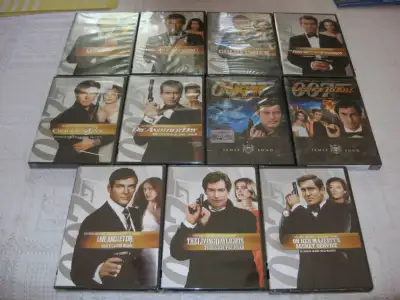 Selling my James Bond Collection. EVEVEN SEALED Movies. Five opened , but in mint condition. from a...