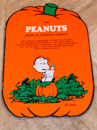Peanuts Book Of Pumpkin Carols Hallmark Vintage 1966 Halloween