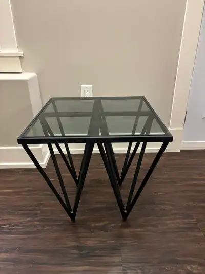 Glass & Metal Side Table, View more