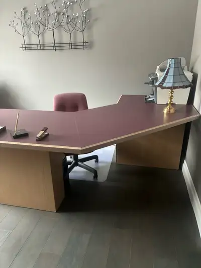office desk, file cabinet and chair, View more