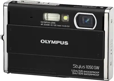 Olympus Stylus 10.1MP Digital Camera (Black) Model: 1050SW Like new! Comes with battery and charger!...