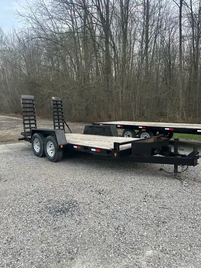 Selling my 16’ x 7’ Miska float trailer. Dual 7000 lb axles (14,000 lb GVWR) with electric brakes. J...