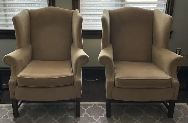 Two High Back Wing Chairs in Chairs & Recliners in Oakville / Halton Region - Image 2
