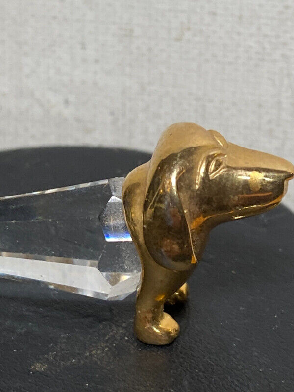 Swarovski Crystal Gold Trimlite Strass Giftware Suite Dachshund in Arts & Collectibles in Vancouver - Image 2