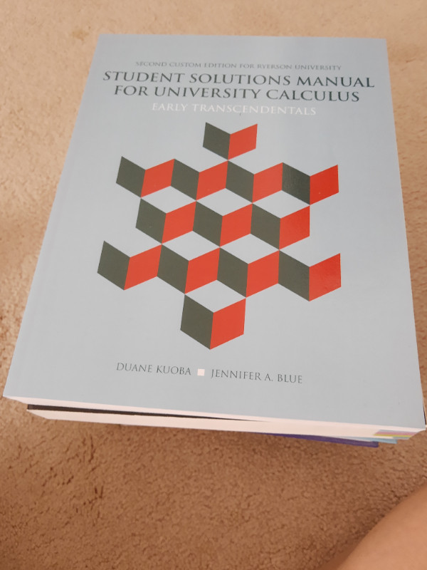 Student Solutions Manual for University Calculus in Textbooks in Markham / York Region