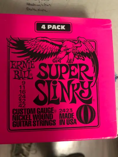 Ernie ball super slinky 4 pack, View more