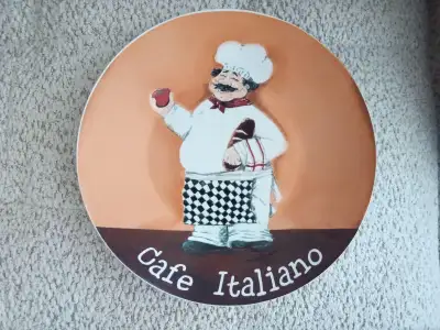 "Cafe Italiano" Chef, Decorative Serving Plate, View more