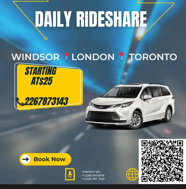 Toronto windsor RIDESHARE 64960031256322120