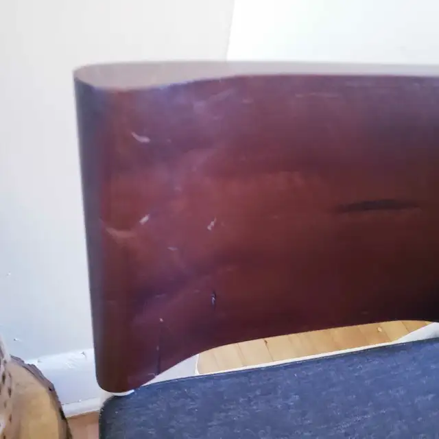 MCM Solid  Carved Wood Backrest Accent Chair in Chairs & Recliners in Ottawa - Image 6