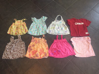 Girls size 2 t-shirts and tanks