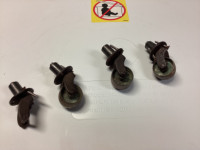 4 Small Antique Cast Iron Casters