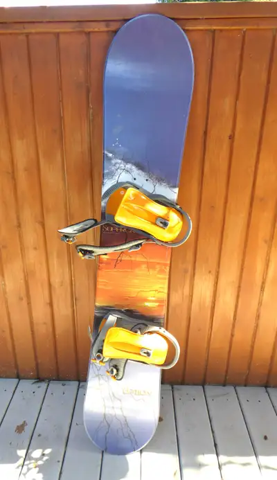 RARE Option SUPERCAP snowboard with Italian orange bindings, View more