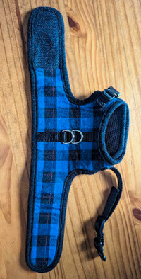Flannel cat harness and leash  medium 