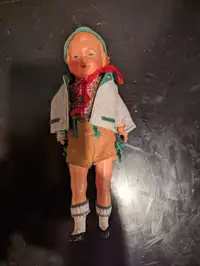 Antique German Boy Doll Celluloid Schoberl & Becker Mermaid Mark