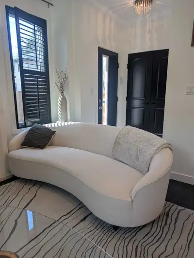 Upgrade your living space with this elegant Structube Heidi Velvet Contoured Sofa, featuring a sleek...