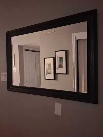 Large Black Framed Mirror, View more