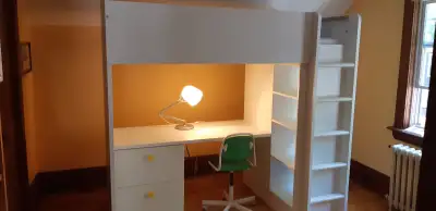 IKEA Stuva bed, desk chair and lamp, View more