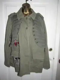 Unique Military green spring jacket/animated cartoon hoodie XL