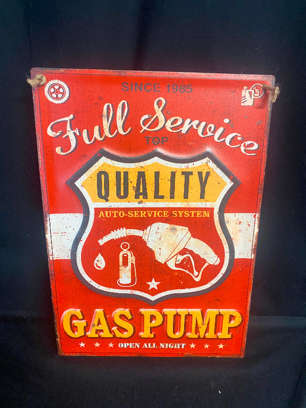 Brand New Gas Pump Sign in Arts & Collectibles in Moncton