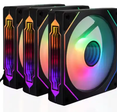 Black CPU Cooler Fans ARGB 3 Pin 120mm, View more