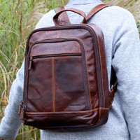 Jack Georges Voyager professional genuine leather backpack #7516
