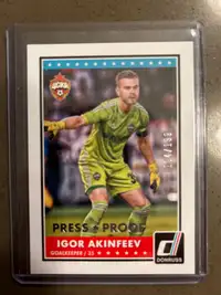 Igor Akinfeev Press Proof Silver /199 Soccer Card