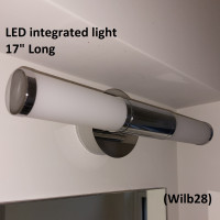 Light - LED Integrated Vanity Light, Frosted Glass Tube (1)