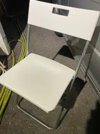 Set of 6 IKEA GUNDE Folding Chairs (White)