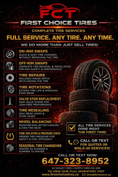 FULL TIRE SERVICE | Swaps, Repairs, Used Tires & More, View more