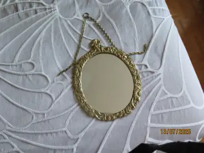 VINTAGE BRASS MIRROR, View more