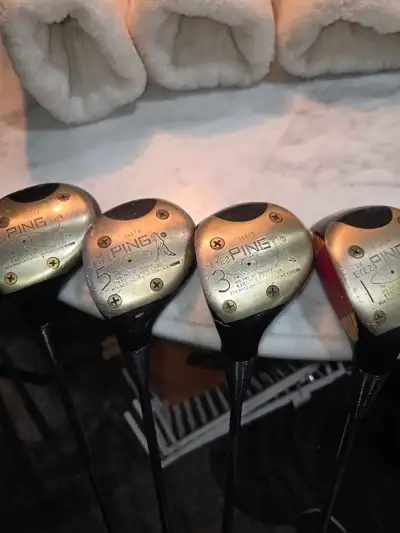Vtg PING EYE2 LH Wooden Fairway Woods & Irons See Description , View more