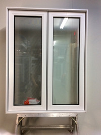 10030BP Fenêtre Battant PVC Blanc 2 sect 1 ouvr 39 7/8 x 51 1/2