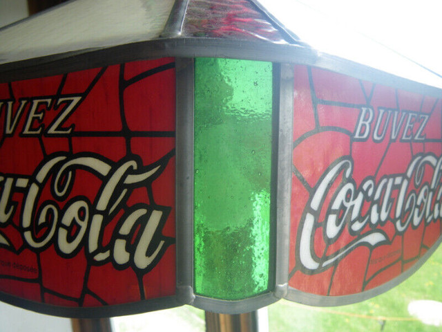 Coca Cola vintage tiffany hanging  lamp; luminaire dans Art et objets de collection  à Trois-Rivières - Image 4