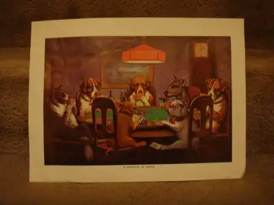 Dog's Playing Poker Lithographs, View more