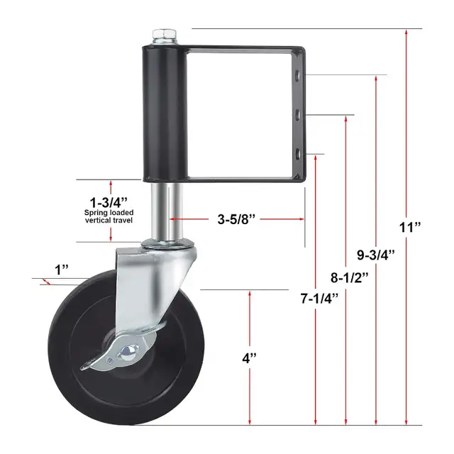 Ronlap Gate Wheels for Wooden Gate, 220 Lbs Capacity, 2 Pack in Garage Doors & Openers in City of Montréal - Image 3