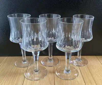 PRICE DROP-5 Disc. ROYAL DOULTON Sonnet Crystal Red Wine Glasses, View more