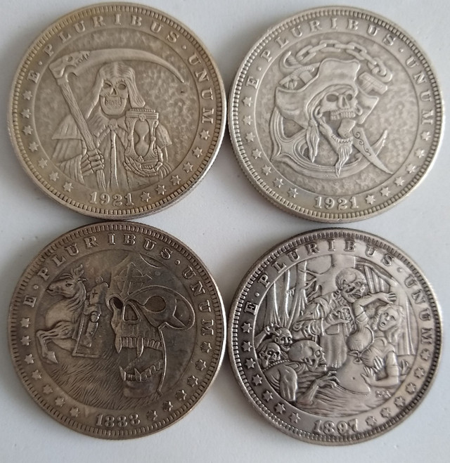 12 pièces de reproduction de monnaie US Hobo coins pour 5 $ dans Art et objets de collection  à Laval/Rive Nord