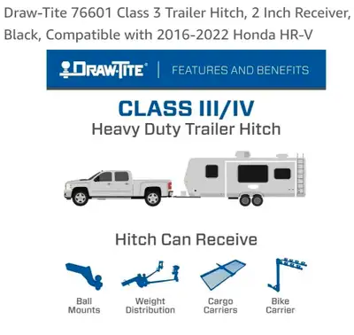 Drawtite 76601 Hardware pkg included OR B/O