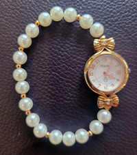 Rare Nattito Pearl Gold Women's Watch Bracelet - jewellery