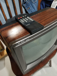 Vintage tv with remote