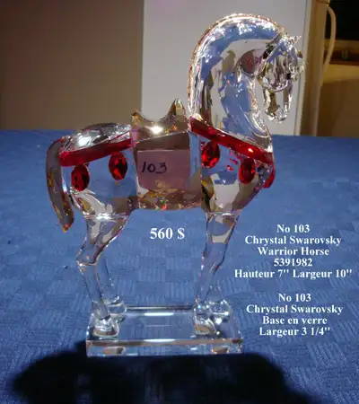 1 Cheval de guerre en Cristal Swarovski (de grande qualité), View more