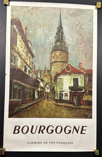 1964 Bourgogne Railway Poster|Henry de Waroquier|Burgundy|French
