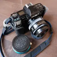 Minolta Maxxum 7000 + lens + canon EF manual adapter