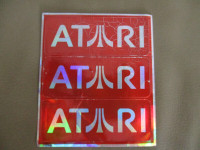 Vintage Genuine ATARI Promo Foil Stickers Decals lot of 3 - RARE