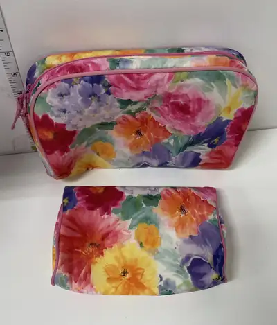 Pink Multicoloured Make Up Bags 2Pcs , View more