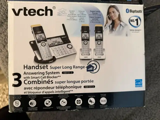 VTech 3 Handset Cordless Phone System with Answering Machine602316981153320961