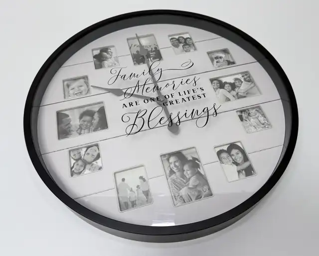 Large 20 Inch Wall Clock With Picture Frames in Home Décor & Accents in Ottawa - Image 2